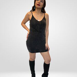 Griselda Shimmer Black Dress